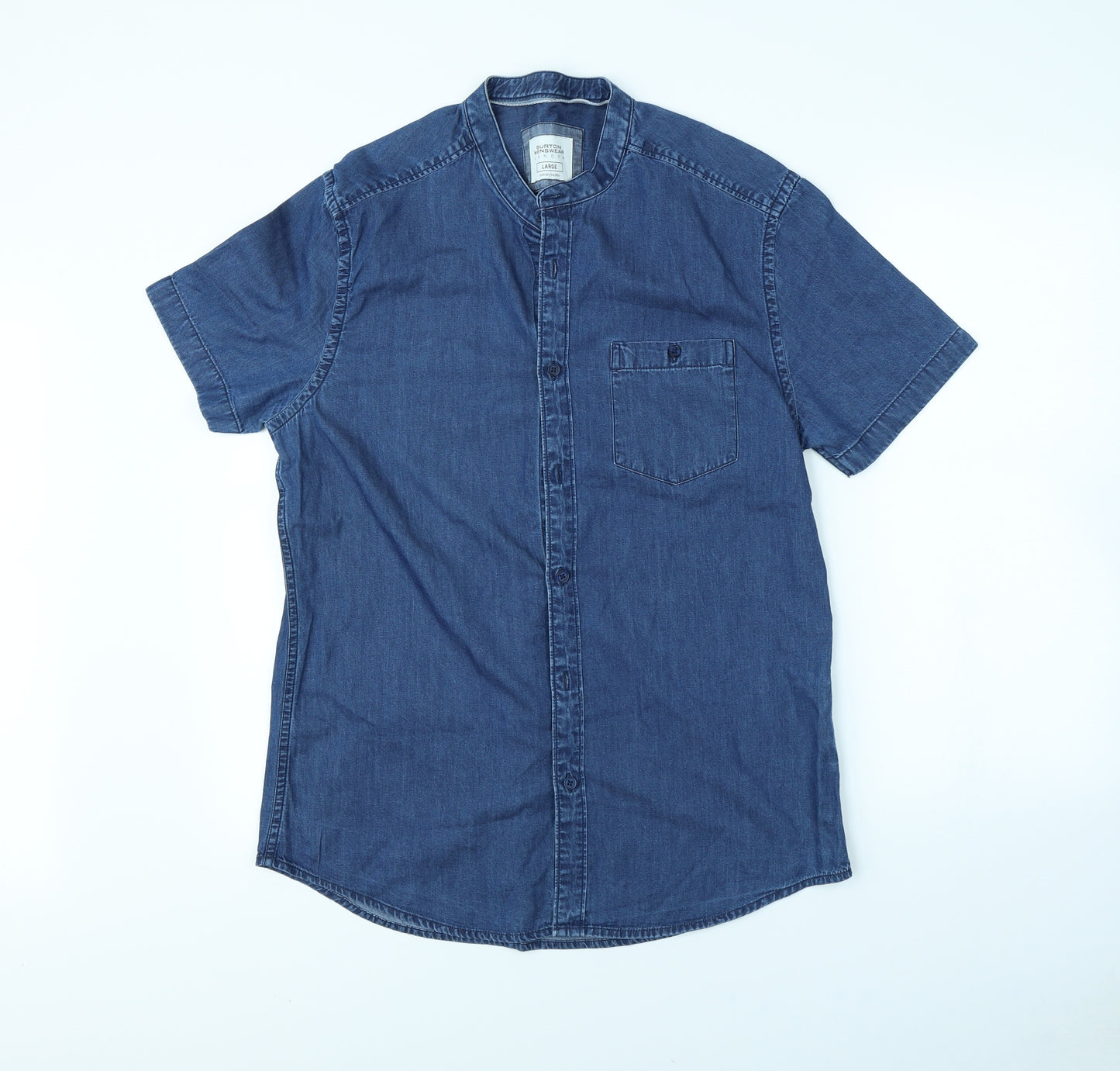 Burton Mens Blue    Dress Shirt Size L
