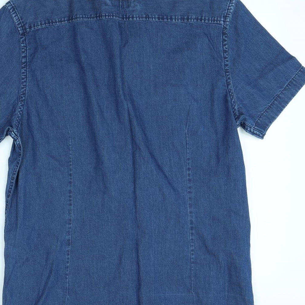 Burton Mens Blue    Dress Shirt Size L