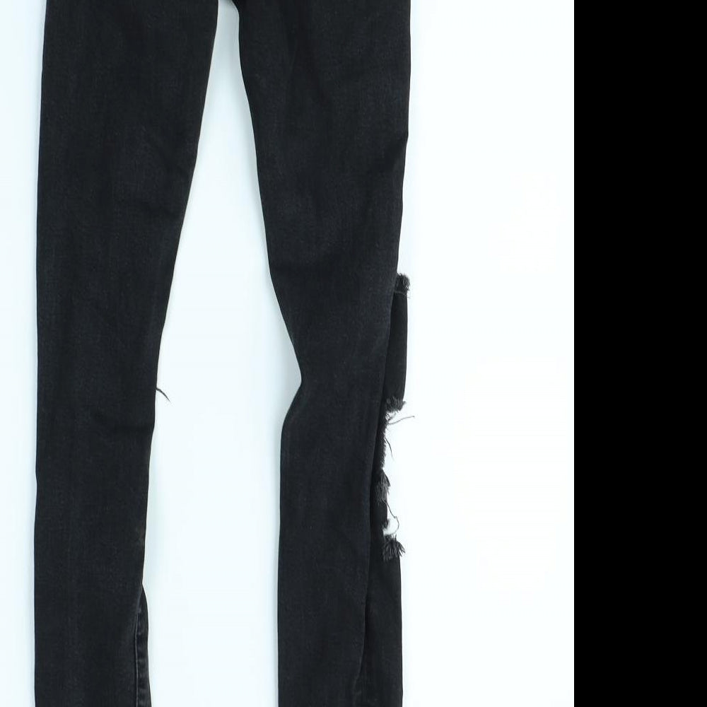 Denim & Co. Womens Black   Skinny Jeans Size 6 L29 in
