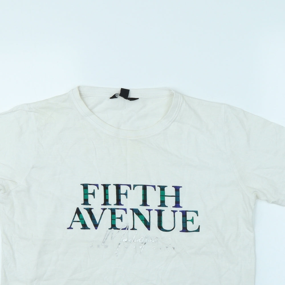 New Look Womens White   Basic T-Shirt Size 12