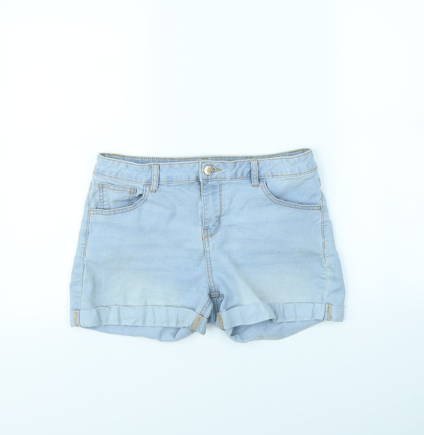 Denim & Co. Womens Blue   Cut-Off Shorts Size 16