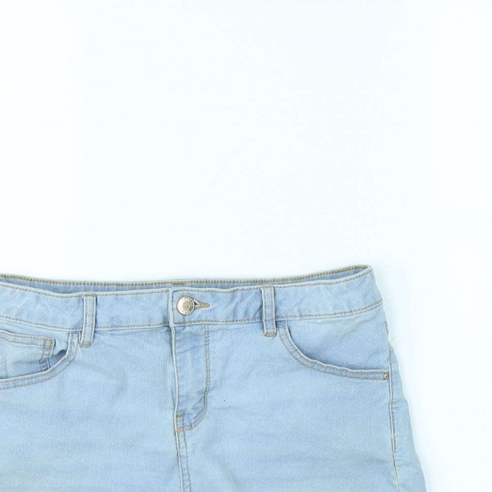 Denim & Co. Womens Blue   Cut-Off Shorts Size 16