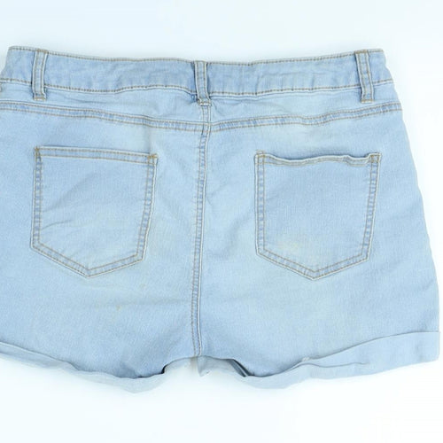 Denim & Co. Womens Blue   Cut-Off Shorts Size 16
