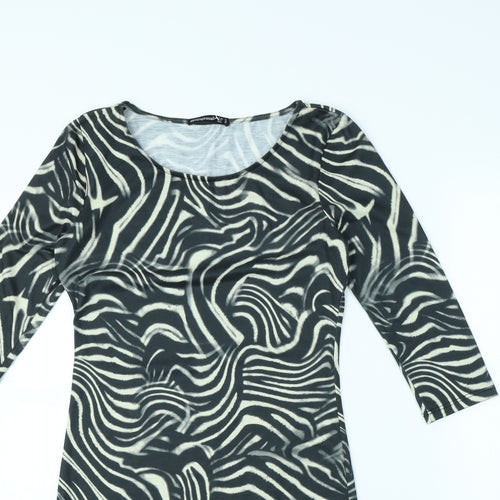 Atmosphere Womens Black Geometric  Mini  Size 10