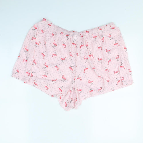 Croft & Barrow Womens Pink Animal Print  Bermuda Shorts Size L - Flamingo