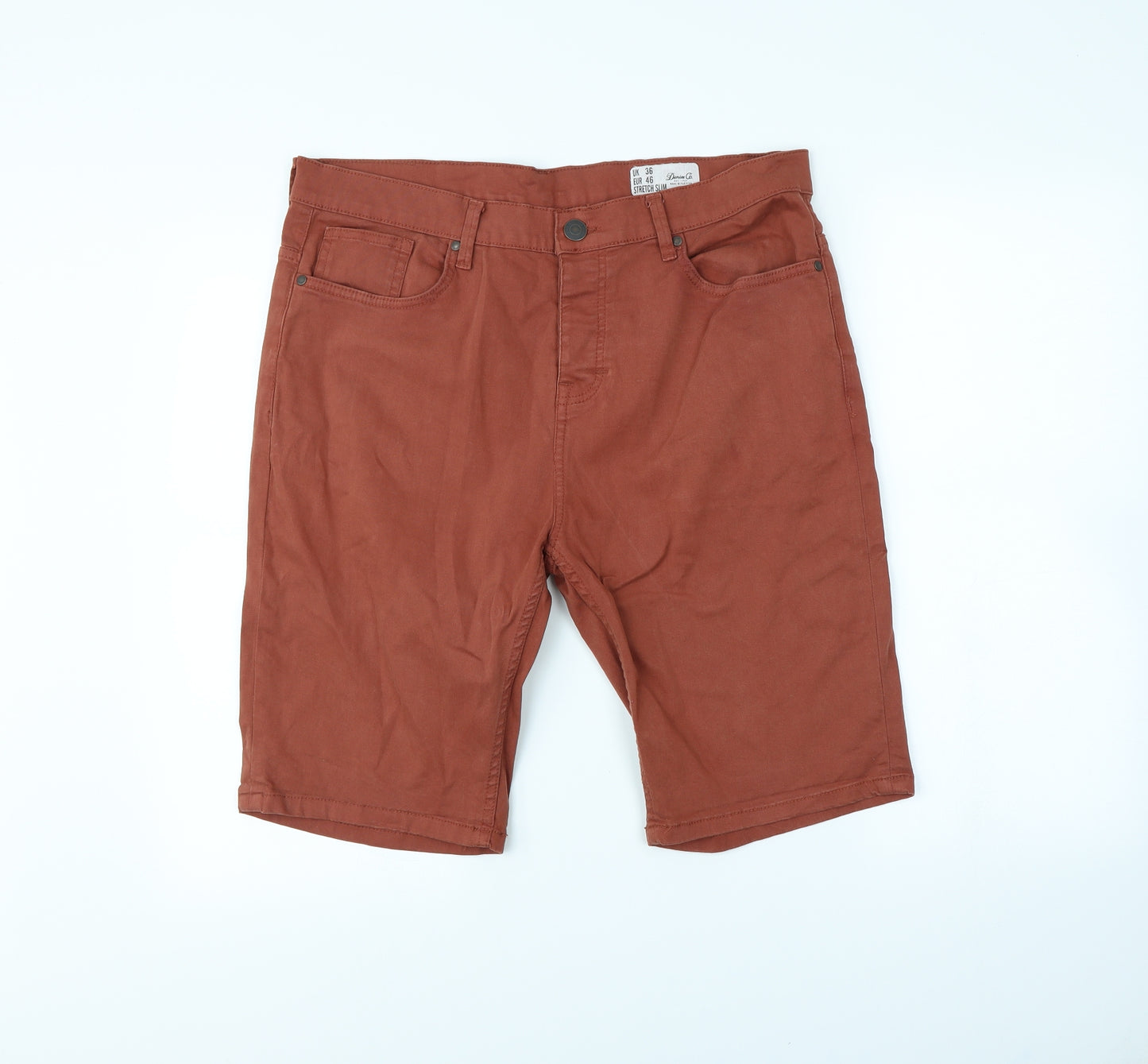 Denim & Co. Mens Brown   Chino Shorts Size 36 in