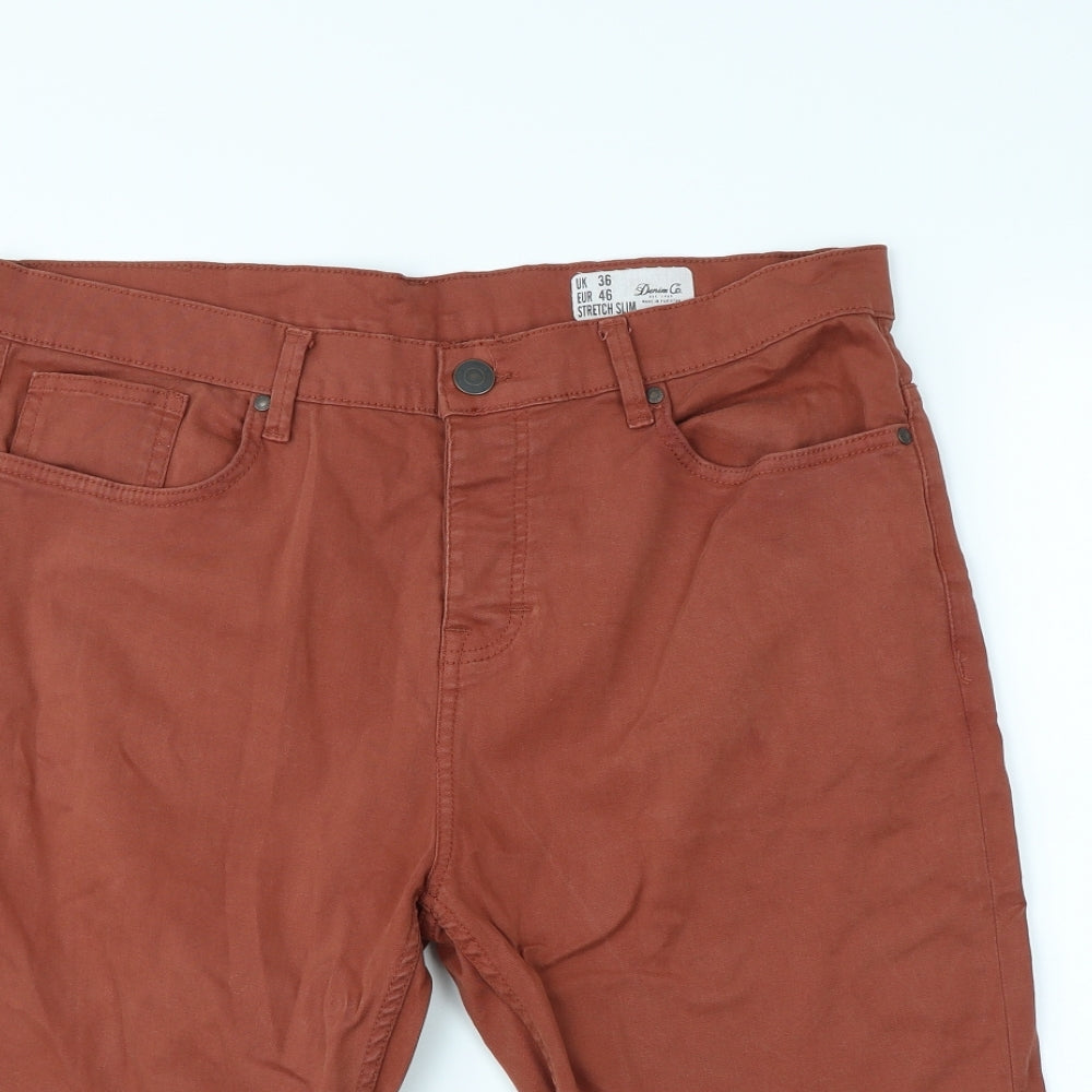 Denim & Co. Mens Brown   Chino Shorts Size 36 in