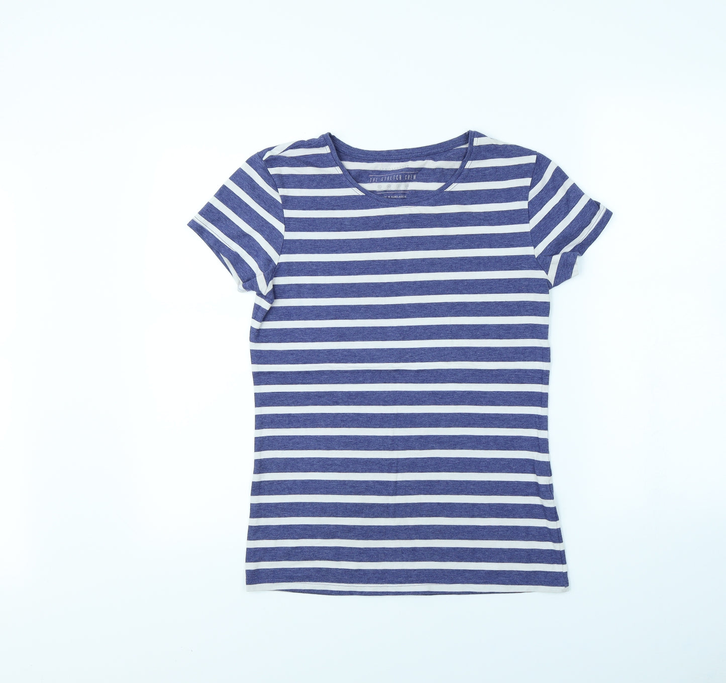 Atmosphere Womens Blue Striped  Basic T-Shirt Size 12