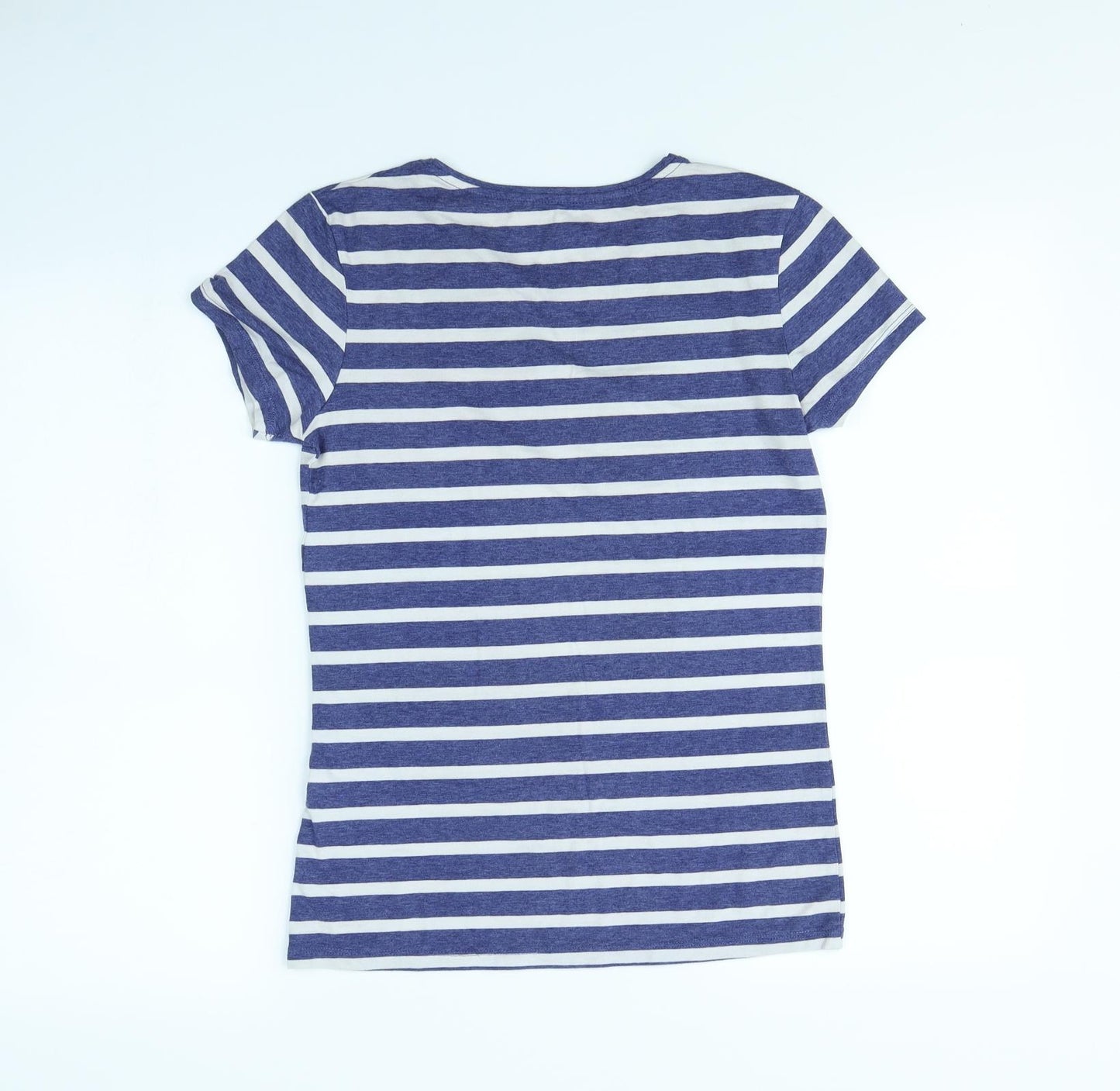 Atmosphere Womens Blue Striped  Basic T-Shirt Size 12