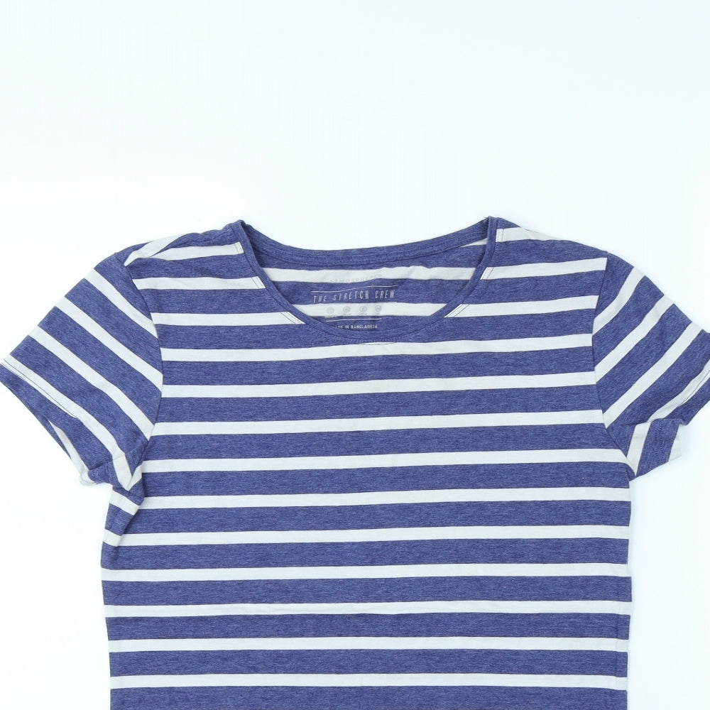 Atmosphere Womens Blue Striped  Basic T-Shirt Size 12