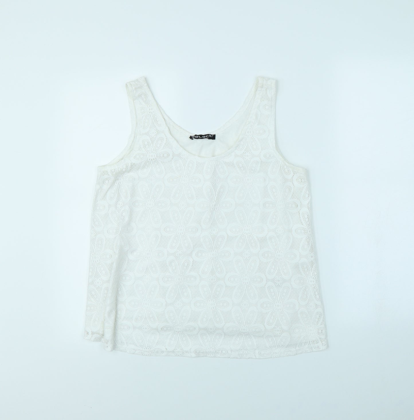 Select Womens White   Basic Tank Size 12