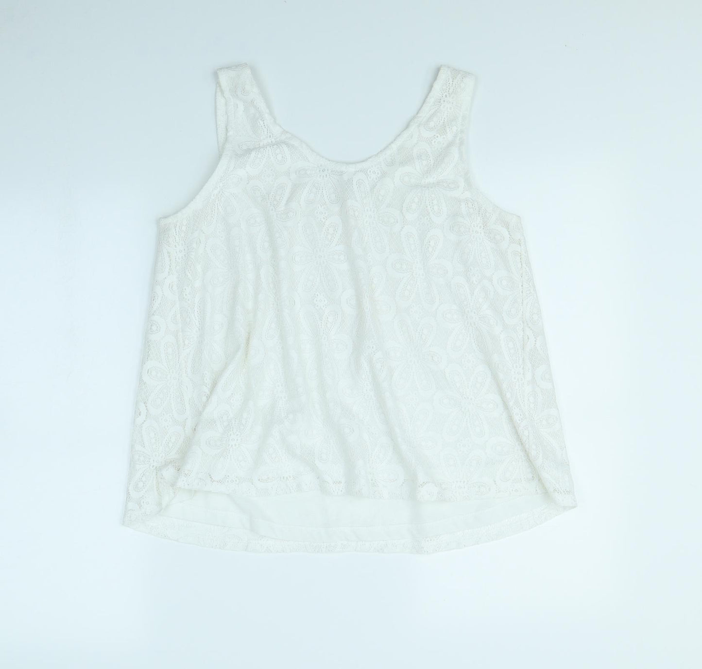 Select Womens White   Basic Tank Size 12