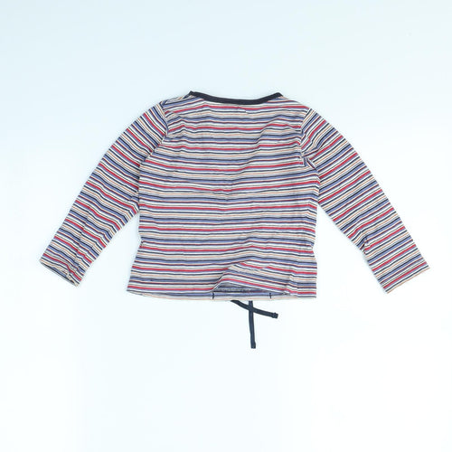 NEXT Girls Blue Striped  Basic T-Shirt Size 4 Years
