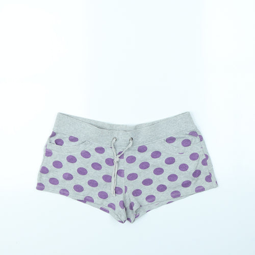 Henry Holland Womens Grey Polka Dot  Cut-Off Shorts Size 12
