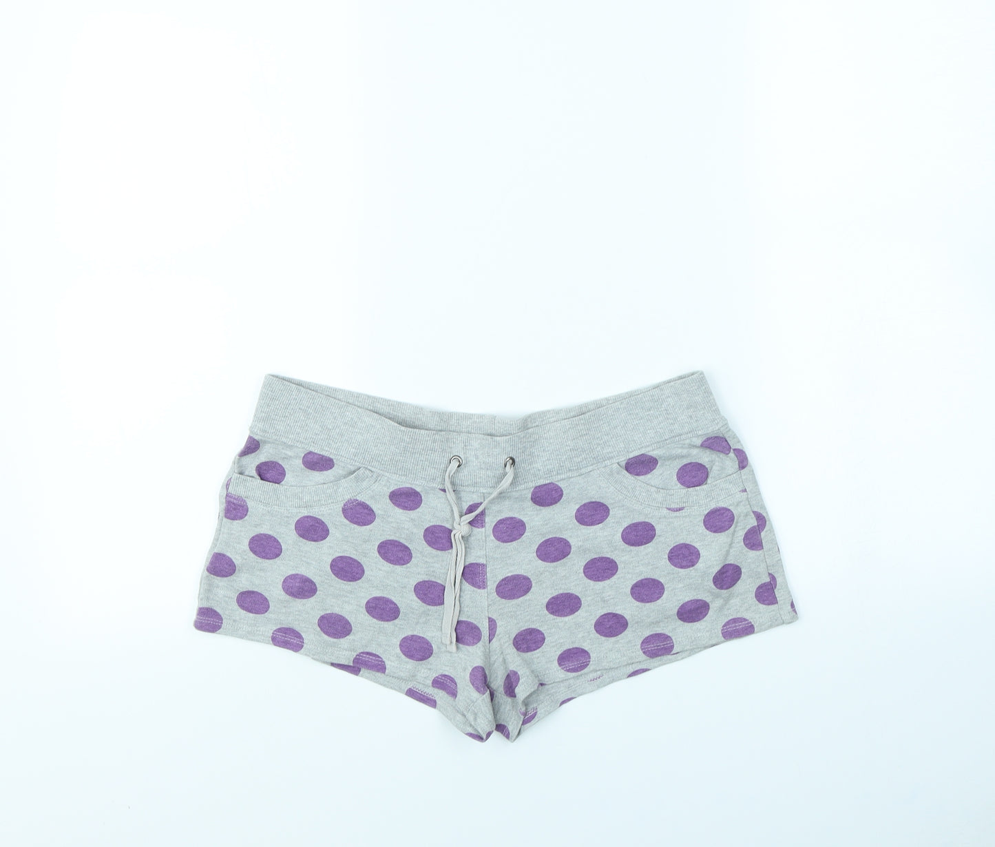 Henry Holland Womens Grey Polka Dot  Cut-Off Shorts Size 12