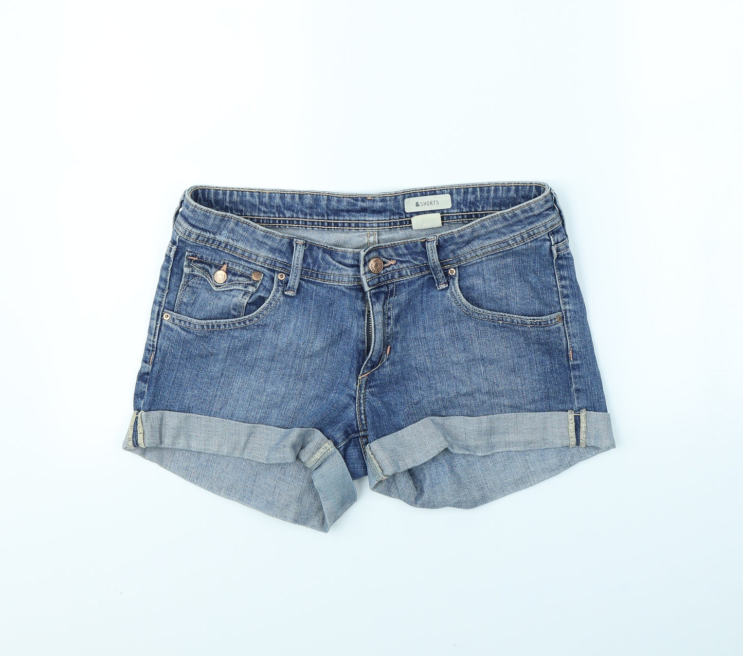 H&M Womens Blue   Cut-Off Shorts Size 12