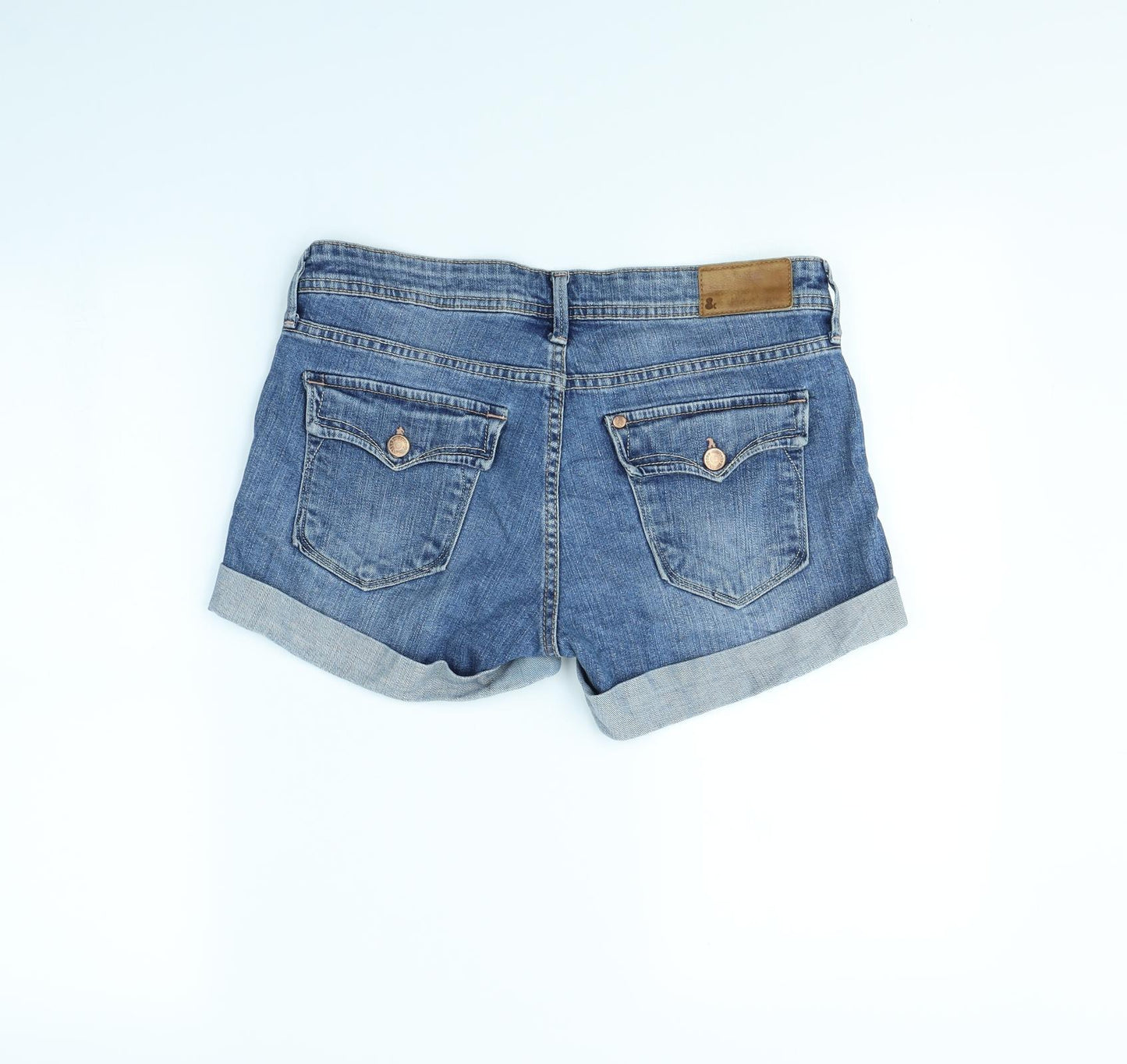H&M Womens Blue   Cut-Off Shorts Size 12