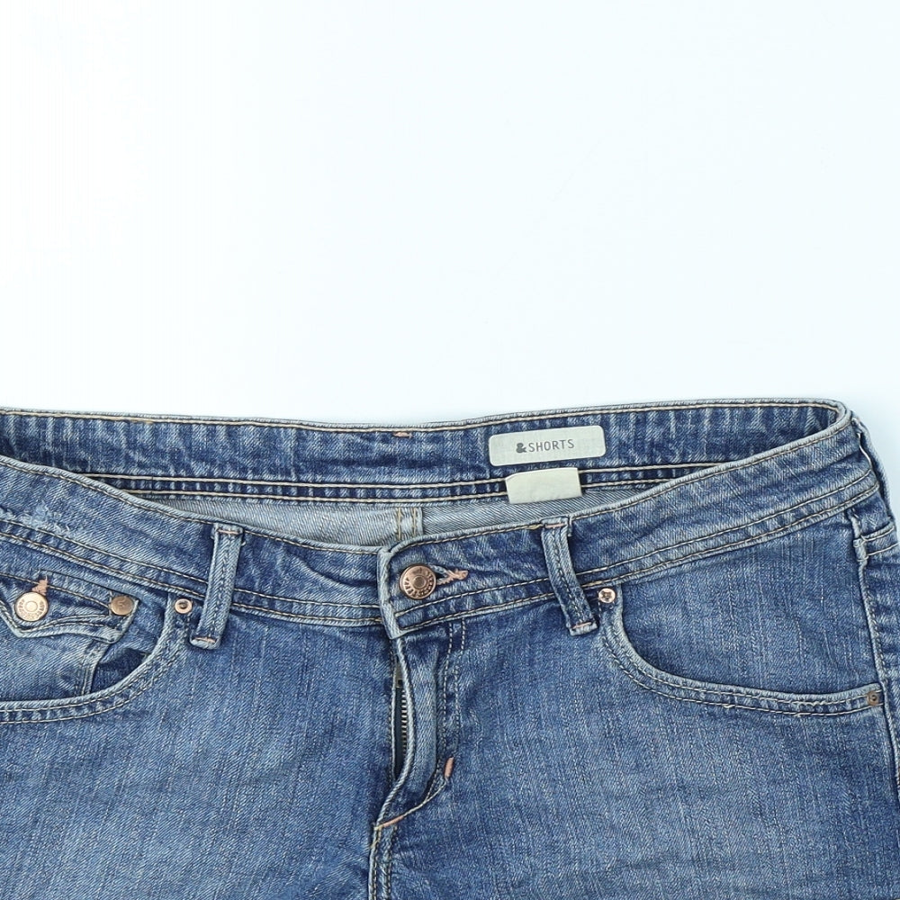 H&M Womens Blue   Cut-Off Shorts Size 12