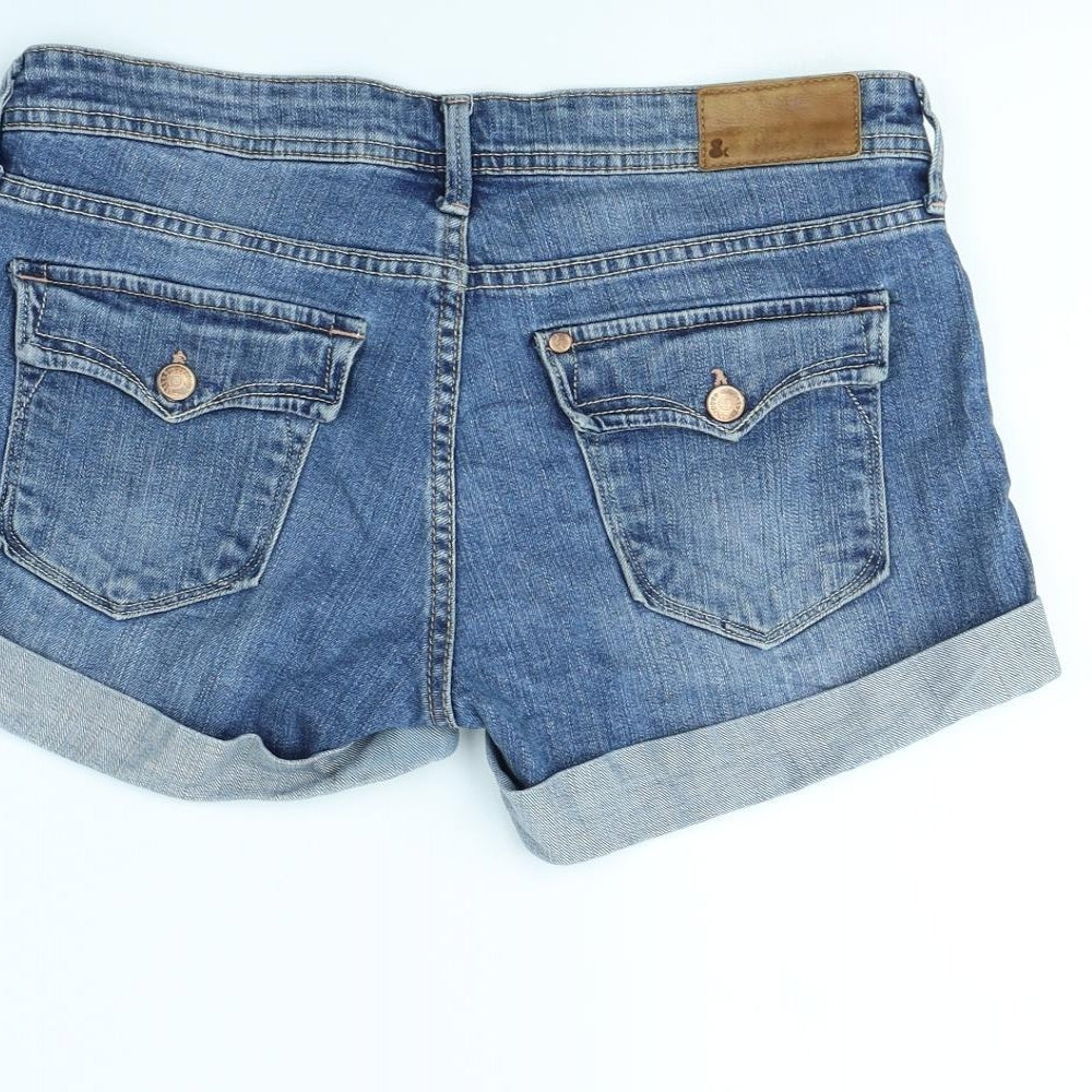 H&M Womens Blue   Cut-Off Shorts Size 12