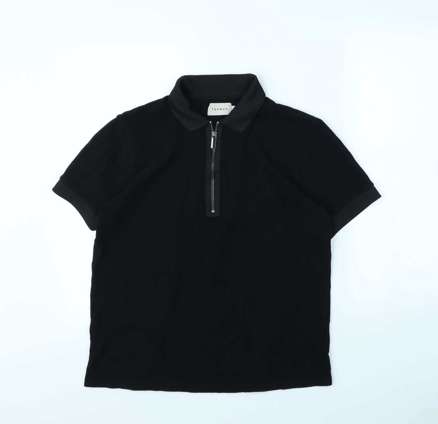 Topman Mens Black    Polo Size M