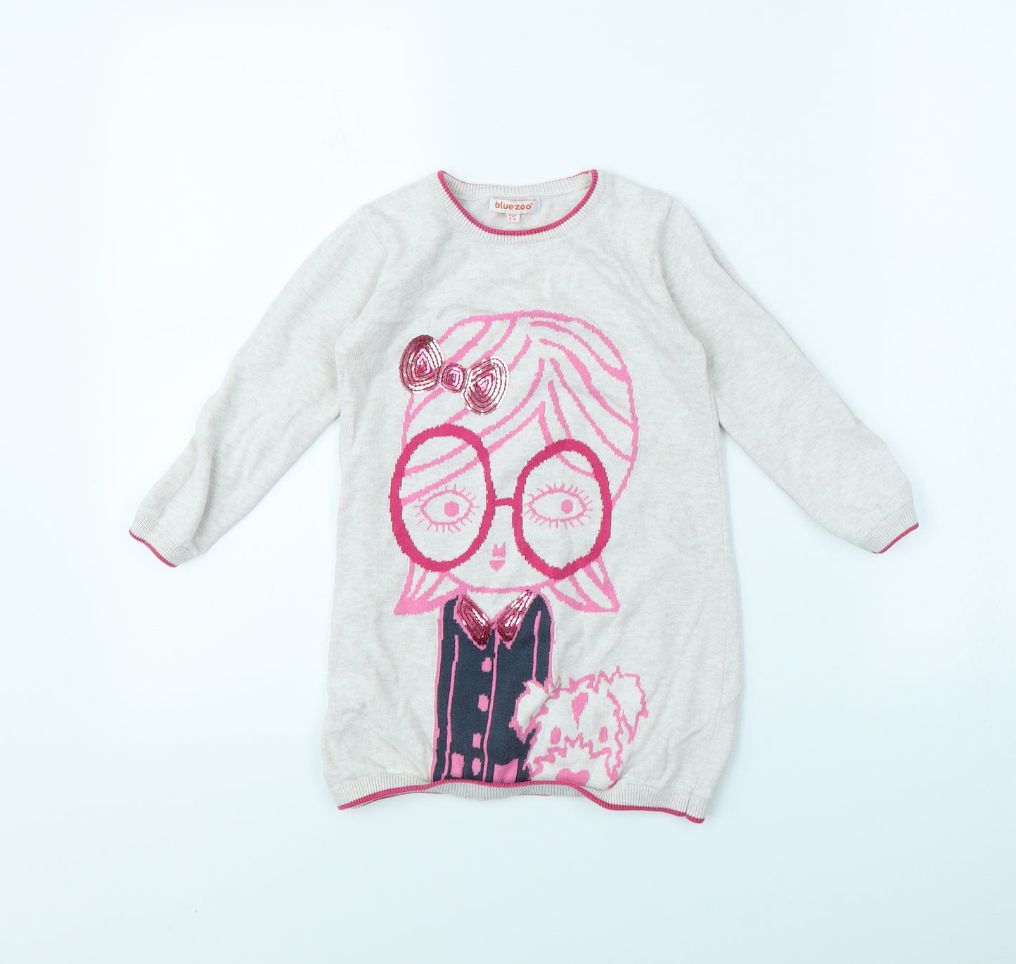 Blue Zoo Girls Beige   Jumper Dress  Size 3 Years