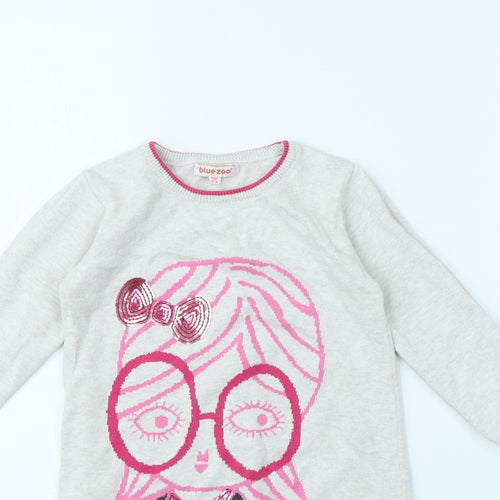 Blue Zoo Girls Beige   Jumper Dress  Size 3 Years