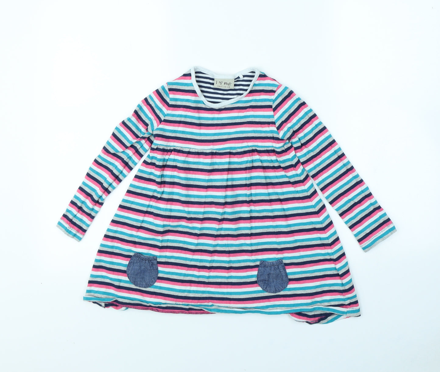 NEXT Girls Multicoloured Striped  Fit & Flare  Size 5 Years