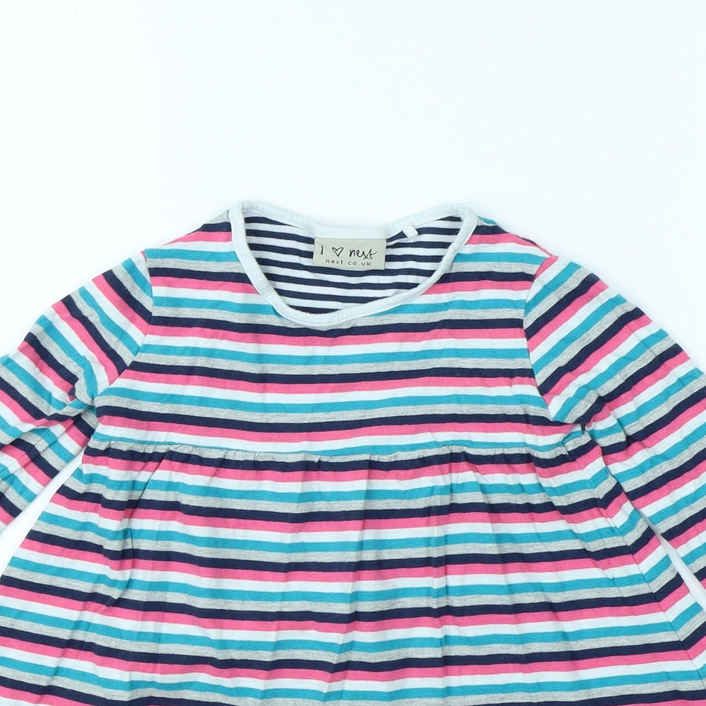 NEXT Girls Multicoloured Striped  Fit & Flare  Size 5 Years