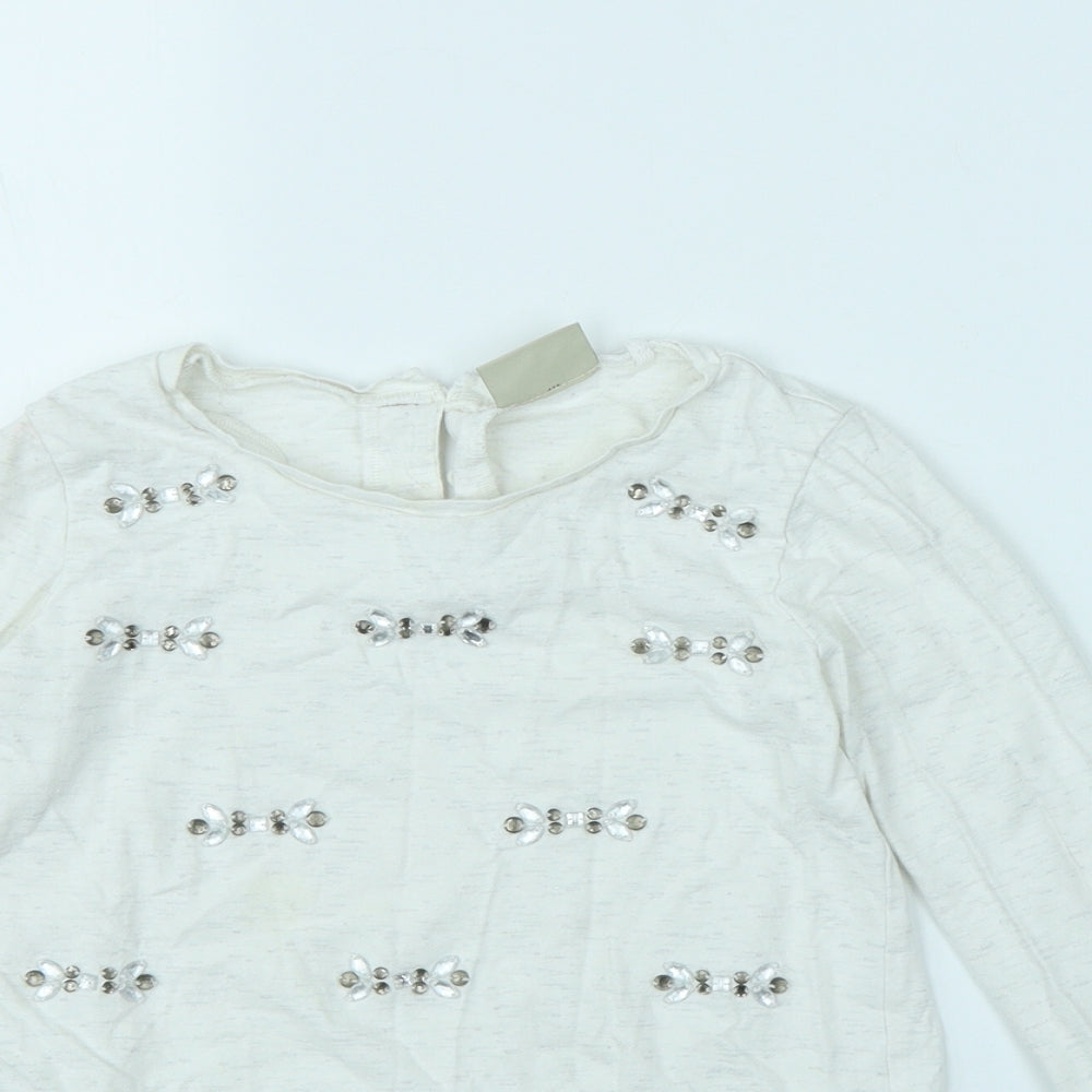NEXT Girls Beige   Basic T-Shirt Size 6 Years