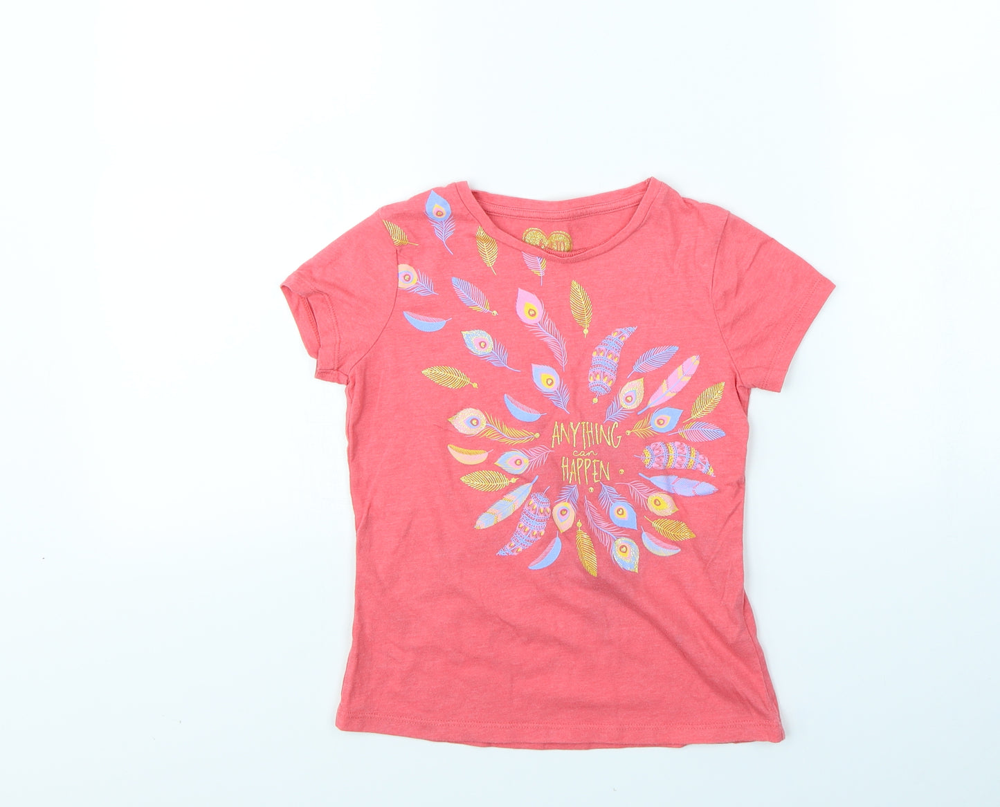 F&F Girls Pink   Basic T-Shirt Size 7 Years
