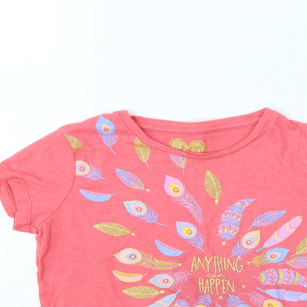 F&F Girls Pink   Basic T-Shirt Size 7 Years