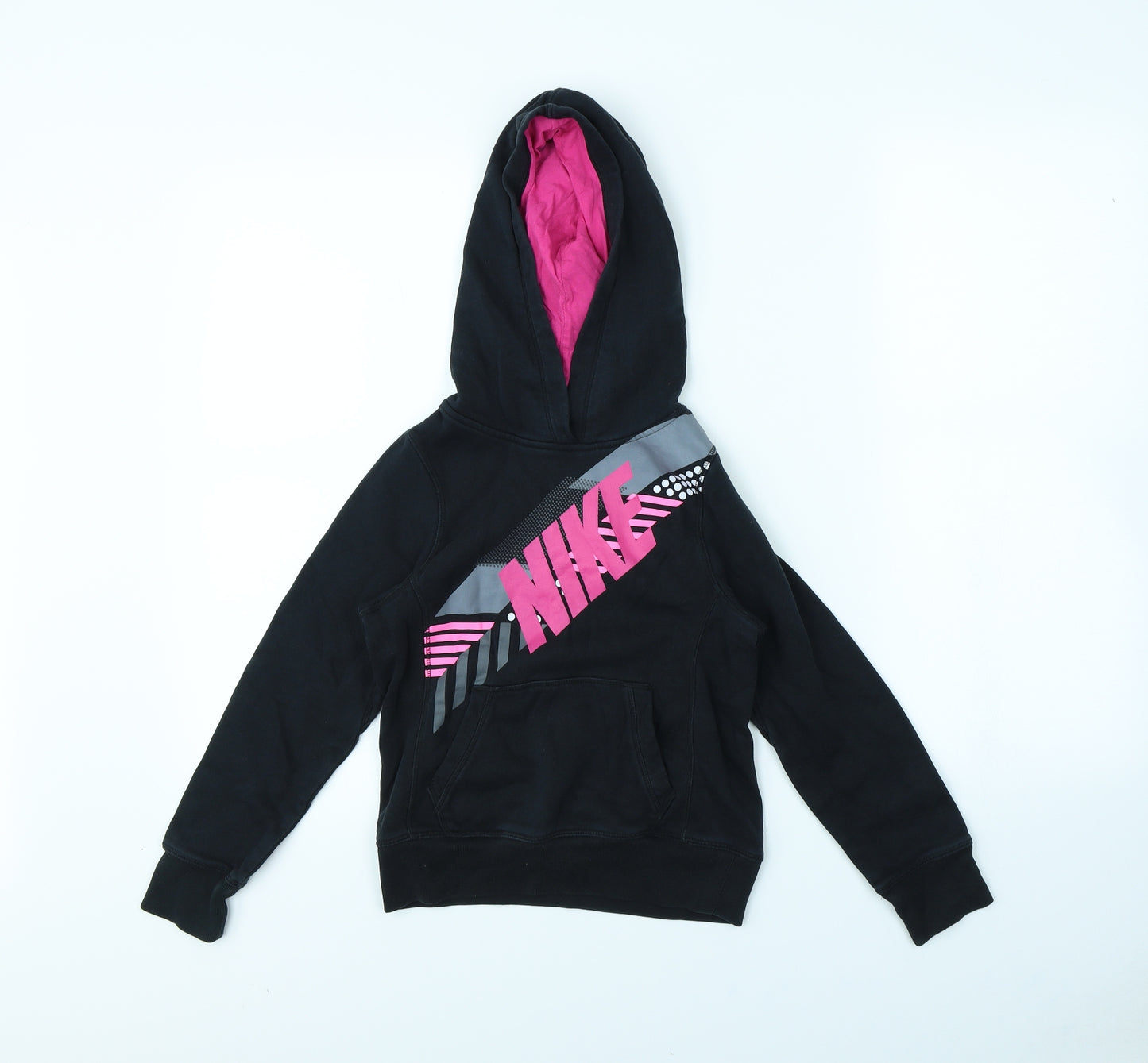 Nike Girls Black   Pullover Hoodie Size 8 Years