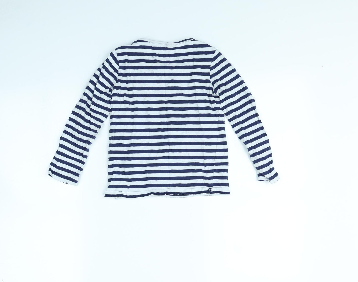 NEXT Girls Blue Striped  Basic T-Shirt Size 7 Years