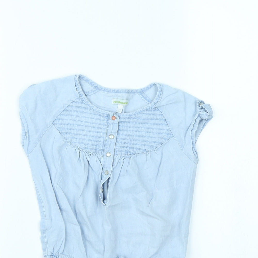 Vertbaudet Girls Blue   Playsuit One-Piece Size 5 Years