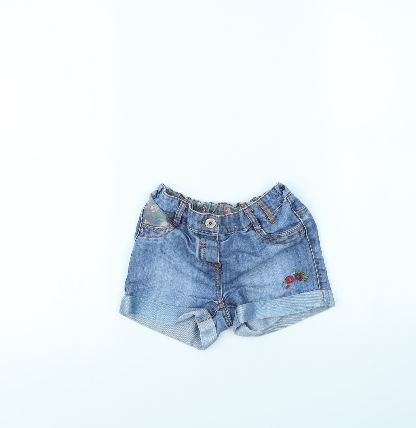 NEXT Girls Blue   Cut-Off Shorts Size 4 Years