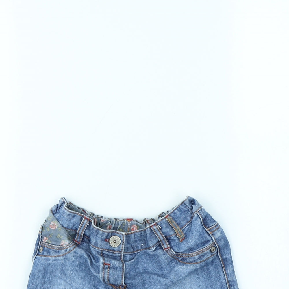 NEXT Girls Blue   Cut-Off Shorts Size 4 Years