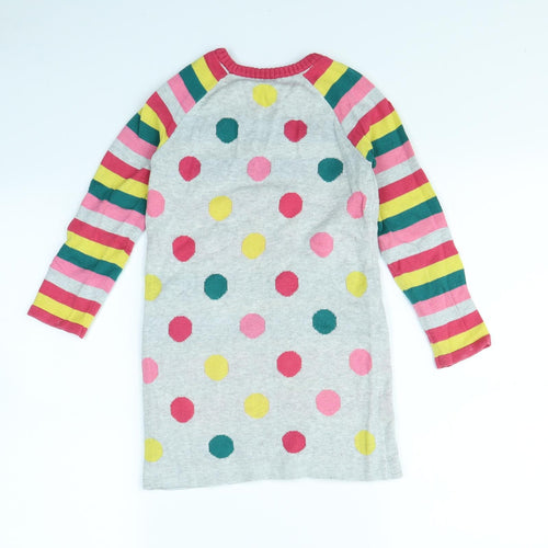 Nutmeg Girls Green Polka Dot  Jumper Dress  Size 4 Years