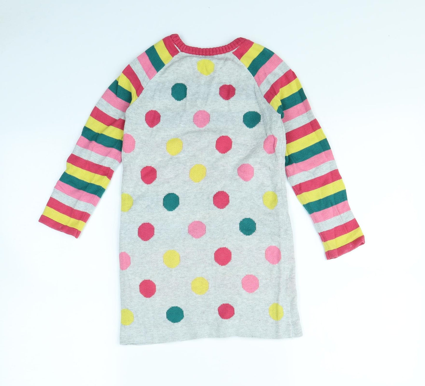 Nutmeg Girls Green Polka Dot  Jumper Dress  Size 4 Years