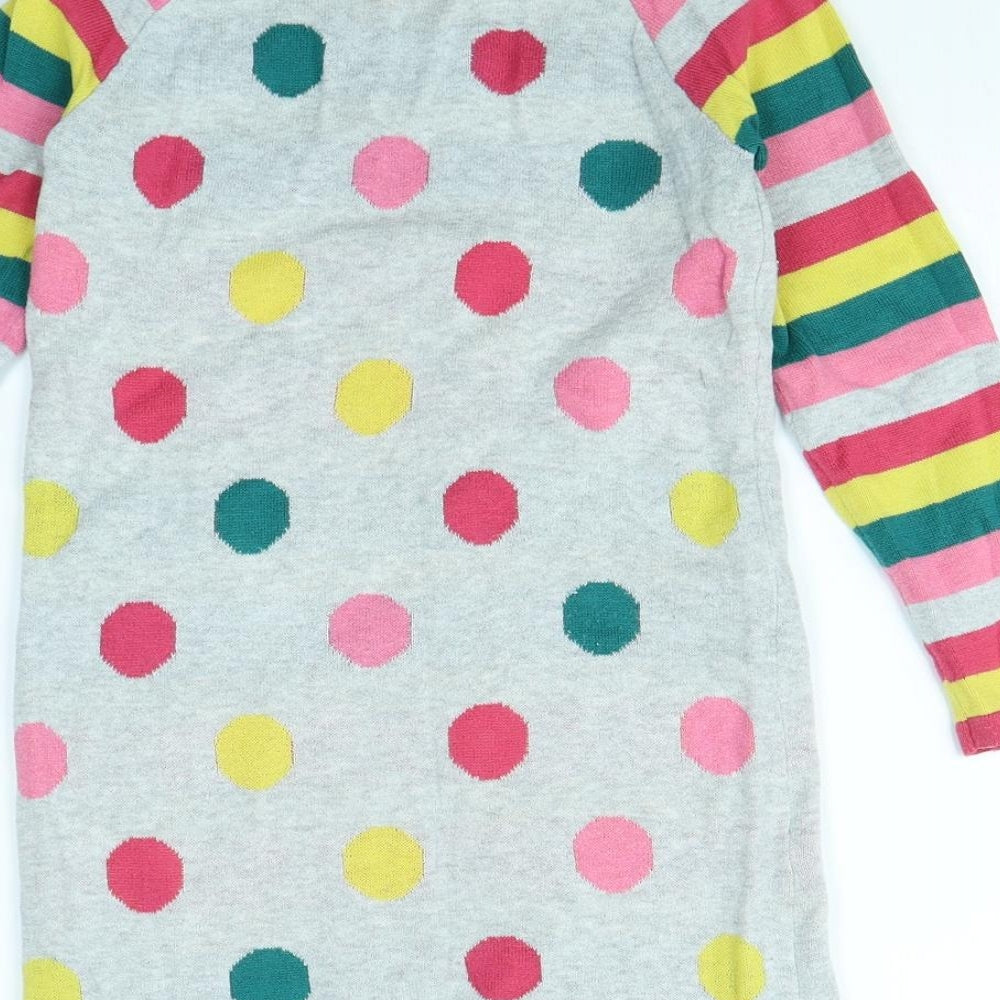 Nutmeg Girls Green Polka Dot  Jumper Dress  Size 4 Years