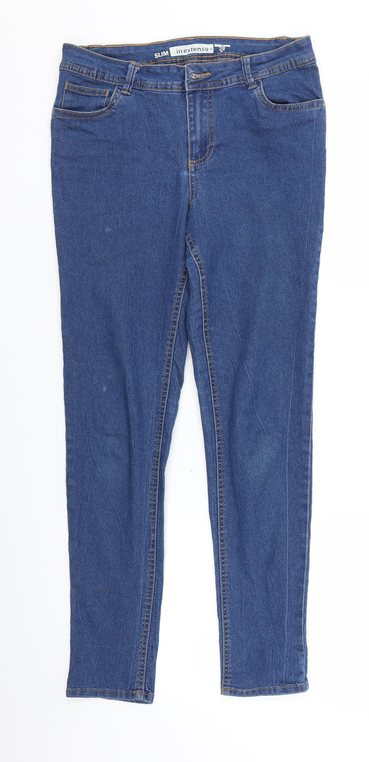 In Extenso Womens Blue  Denim Straight Jeans Size 28 in L27 in