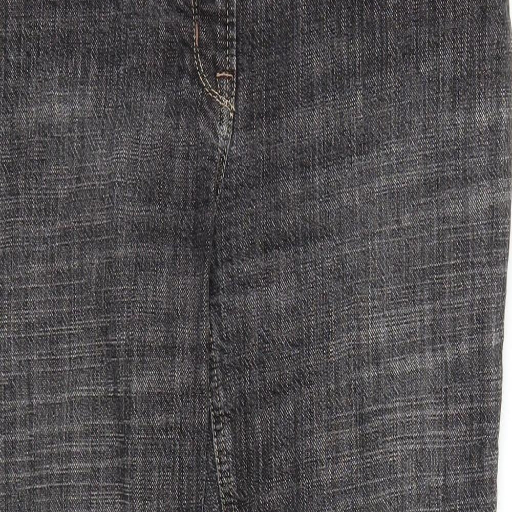 NEXT Womens Grey  Denim Straight Jeans Size 14 L23 in