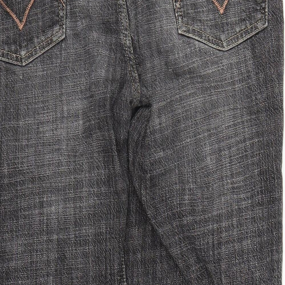 NEXT Womens Grey  Denim Straight Jeans Size 14 L23 in