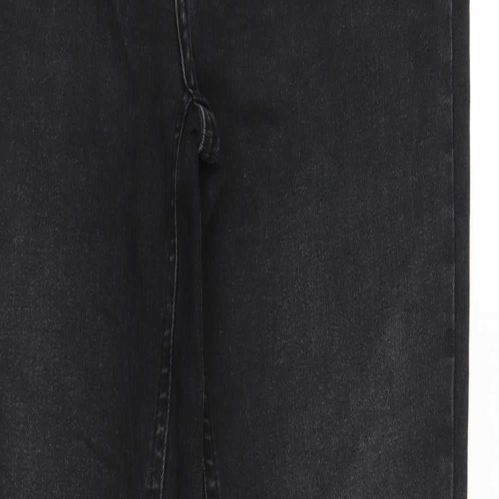 Pieces Womens Black  Denim Straight Jeans Size M L28 in
