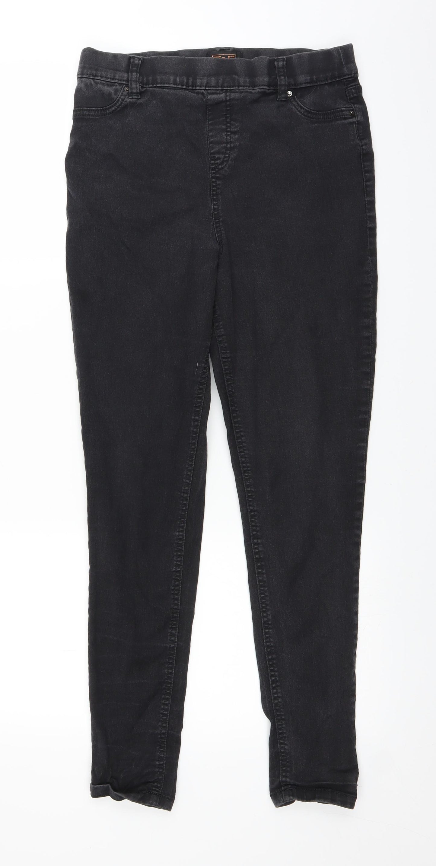 F&F Womens Grey  Denim Jegging Jeans Size 14 L27 in