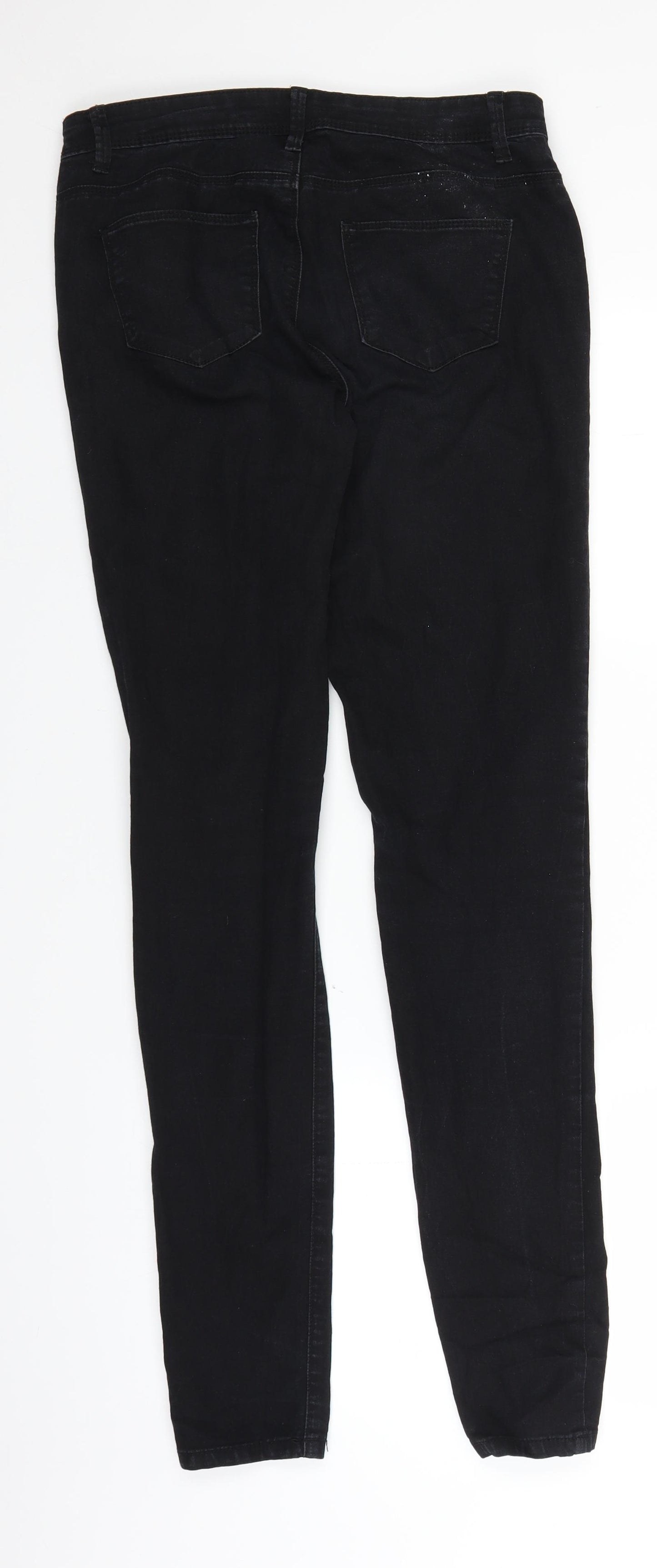 Primark Womens Black  Denim Straight Jeans Size 10 L30 in