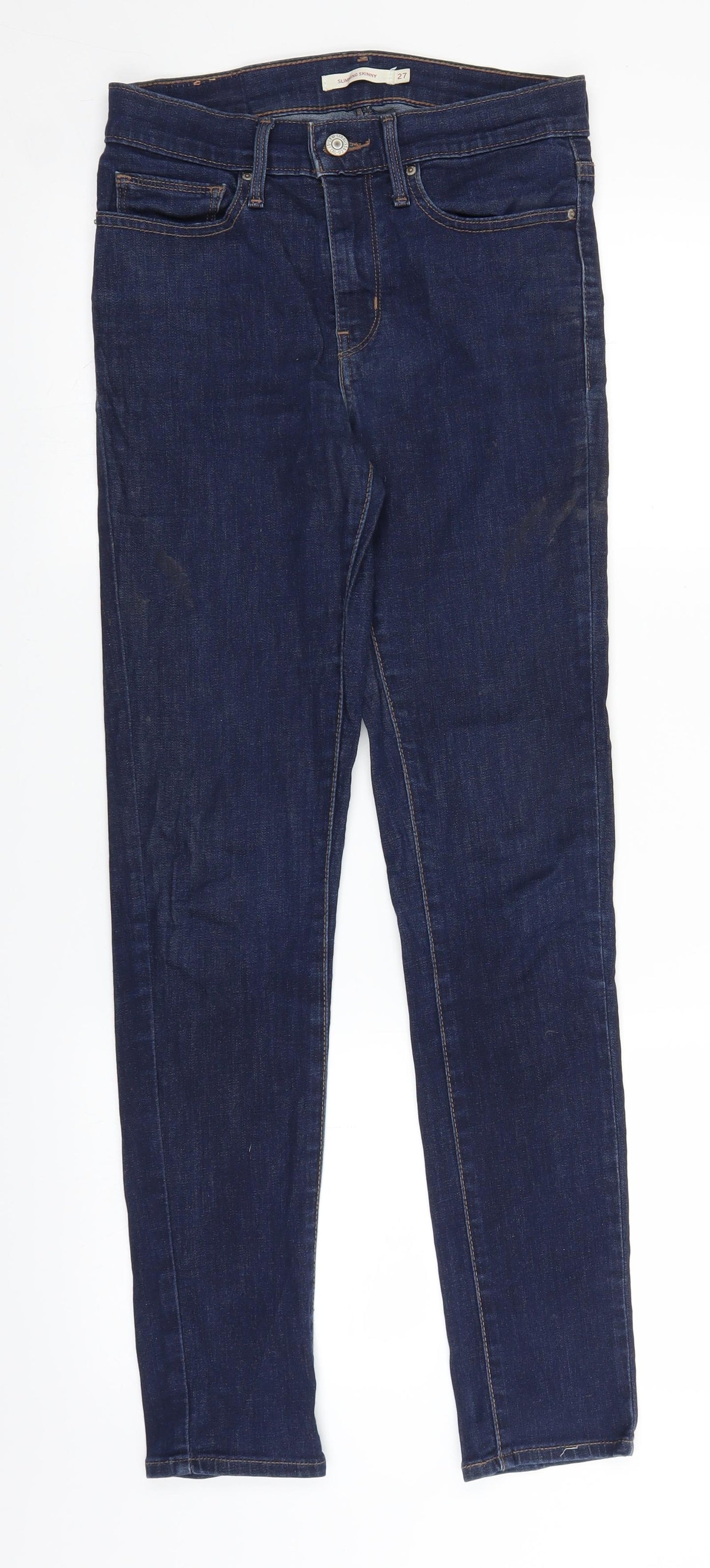 Levi's Womens Blue  Denim Skinny Jeans Size 27 in L29 in