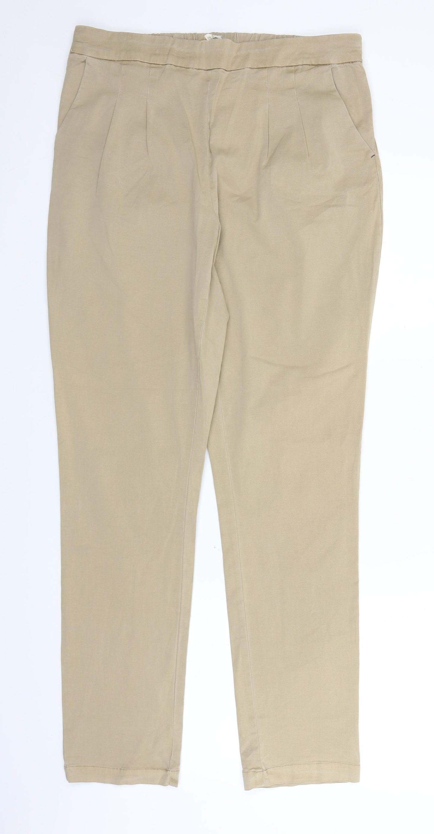 White Stuff Womens Beige   Trousers  Size 14 L29.5 in