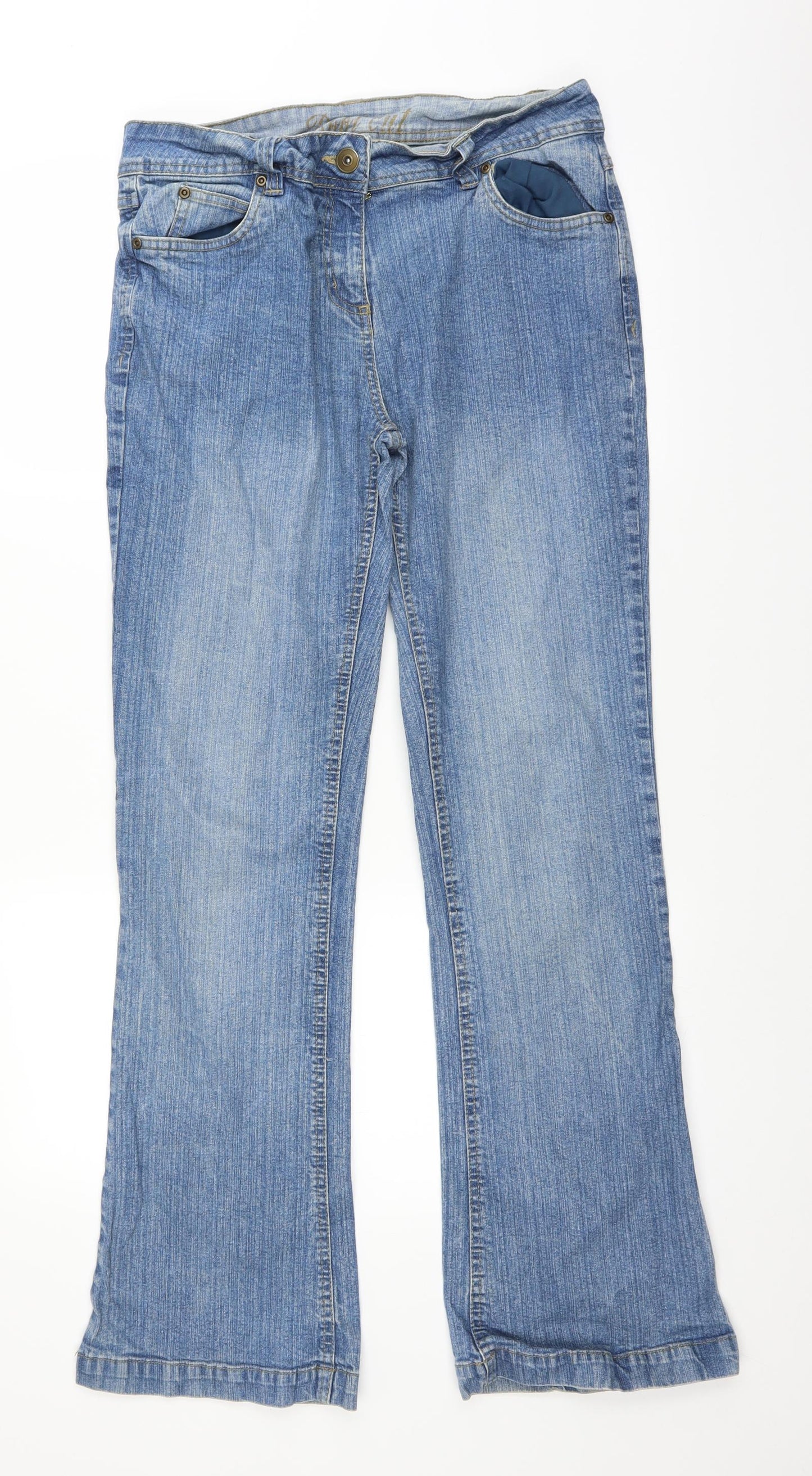 George Womens Blue  Denim Bootcut Jeans Size 14 L30 in