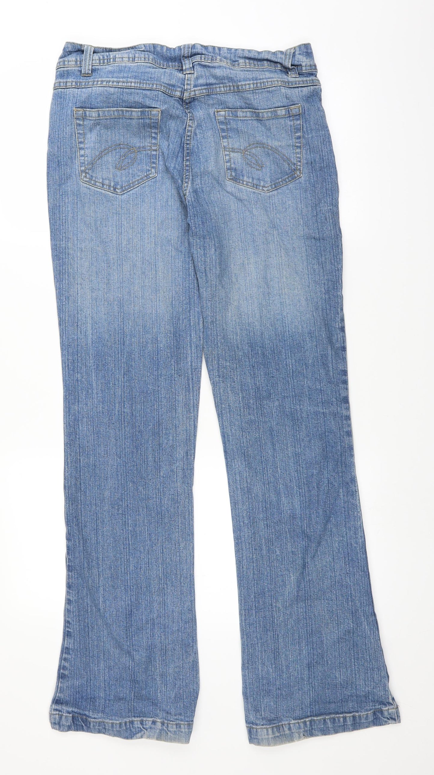 George Womens Blue  Denim Bootcut Jeans Size 14 L30 in