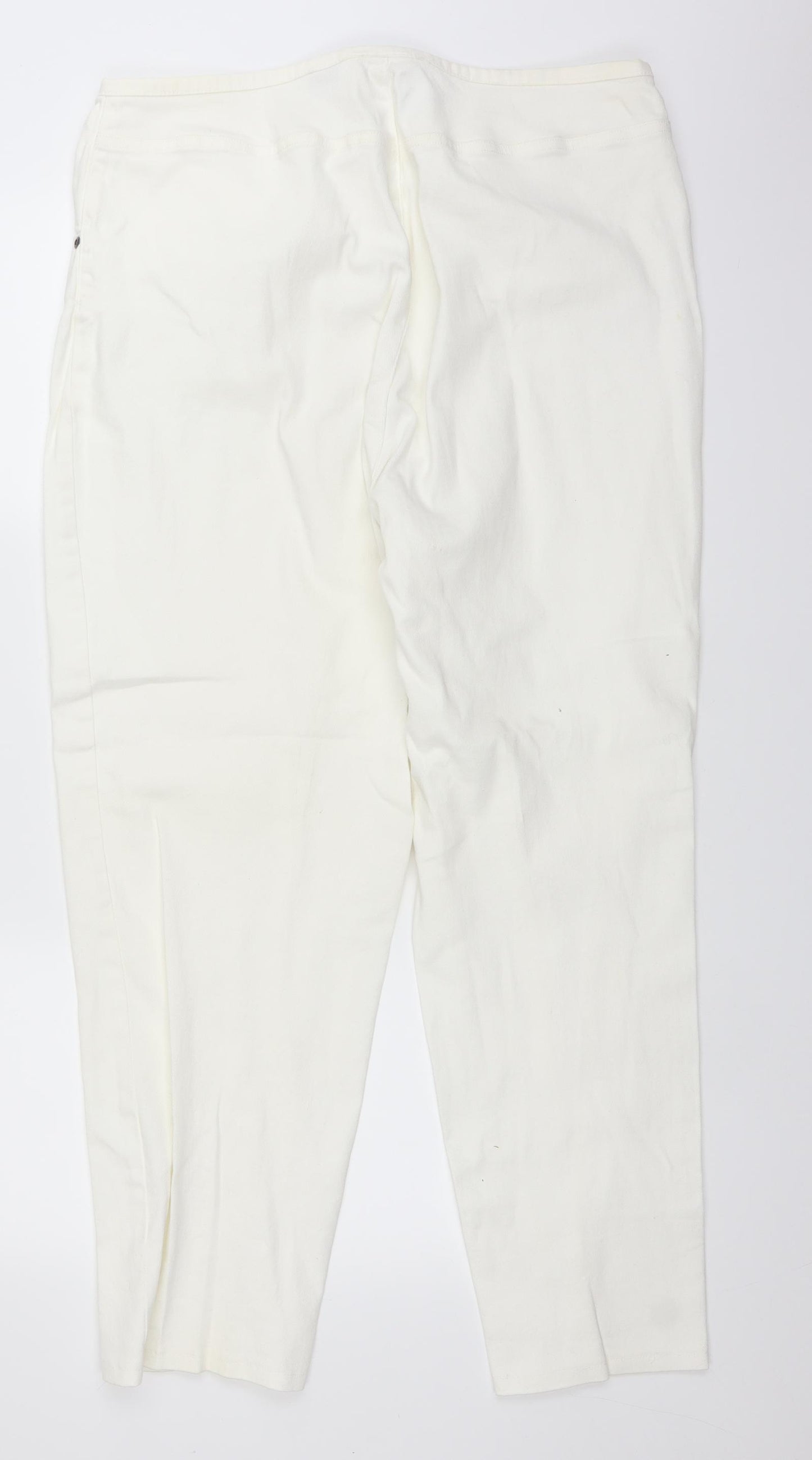 Elisabeth Womens White  Denim Straight Jeans Size 18 L28 in